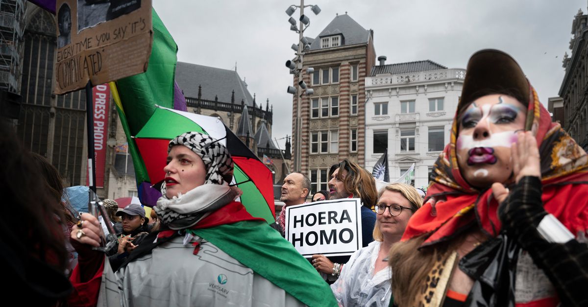 Demostración en Amsterdam por los derechos civiles y contra el