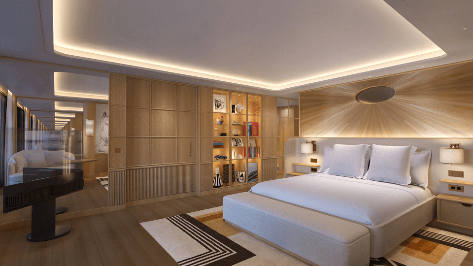 Seaview Suite en un superyate de $ 450 millones.