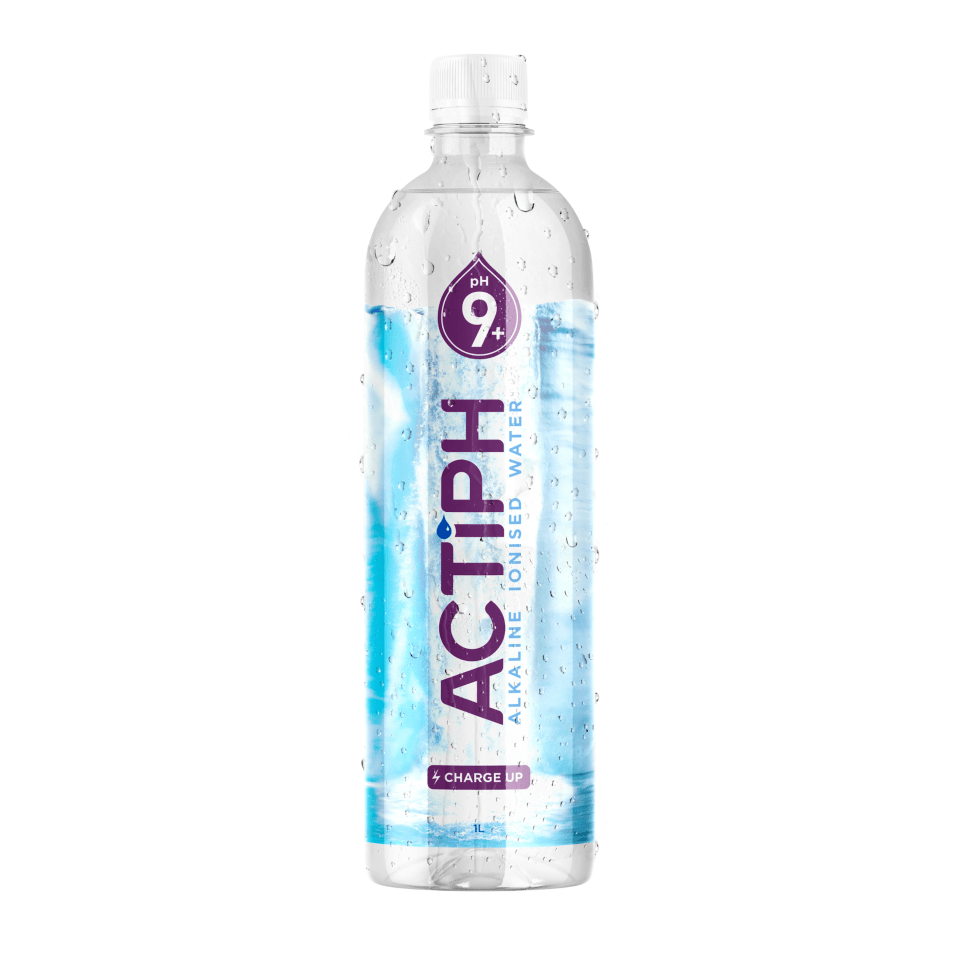 Botella de un litro de agua ionizada alcalina Actiph.