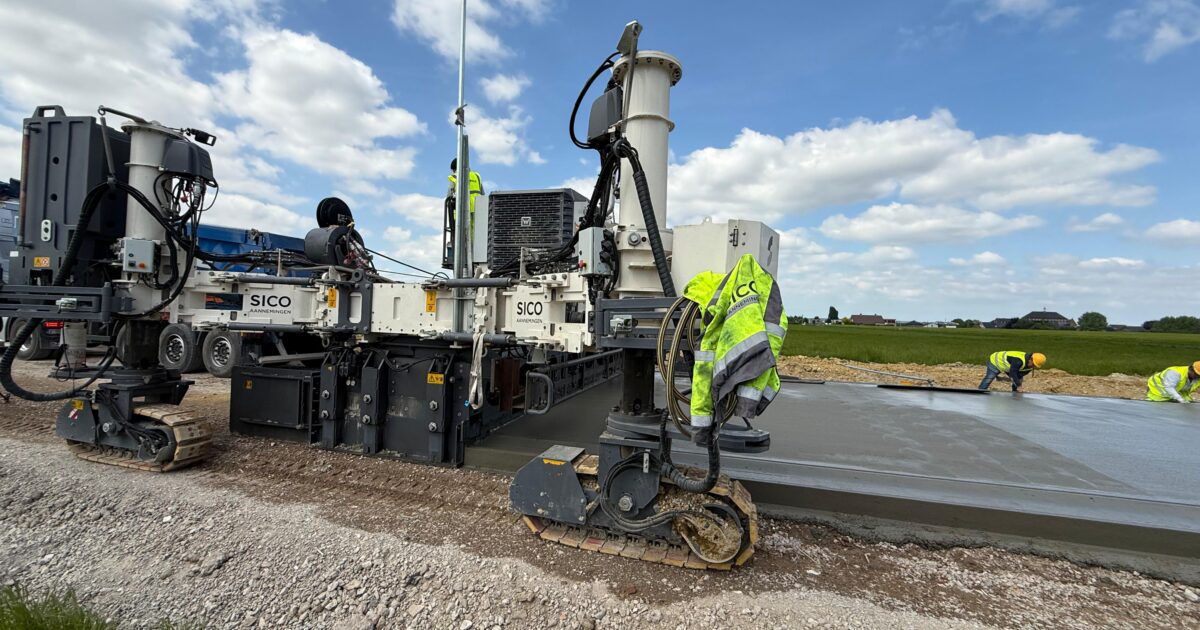El concreto verde en el estado industrial de Tielt debe