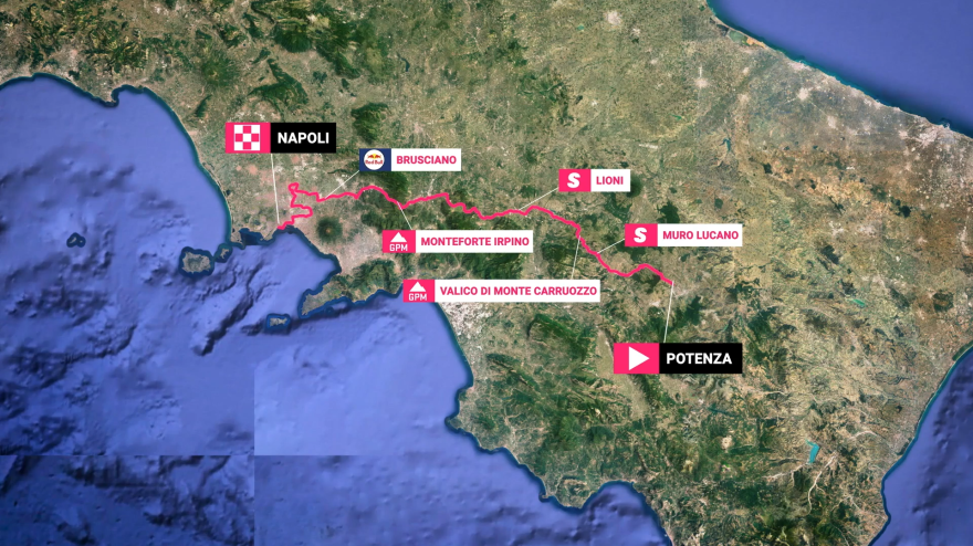 Giro d'Italia, hoy la sexta etapa de Potenza a Nápoles: