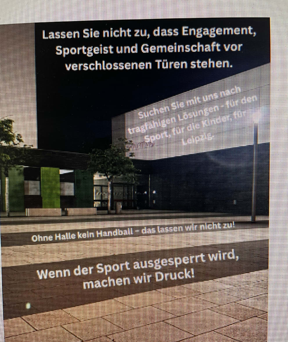 Mit diesem Aufruf macht der Handball-Klub auf seiner Homepage mobil
