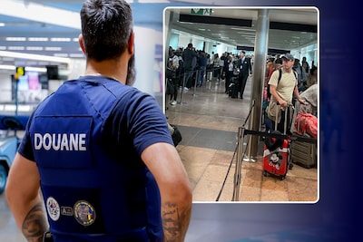 Horas de colas en el aeropuerto de control fronterizo Zaventem: