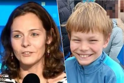 Madre belga Christel y su hijo Héctor (10) Arrastrado por
