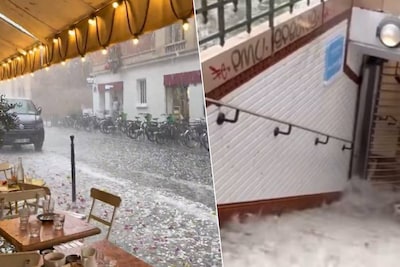 Mirar. Hagelstorm pone el metro y las calles en París