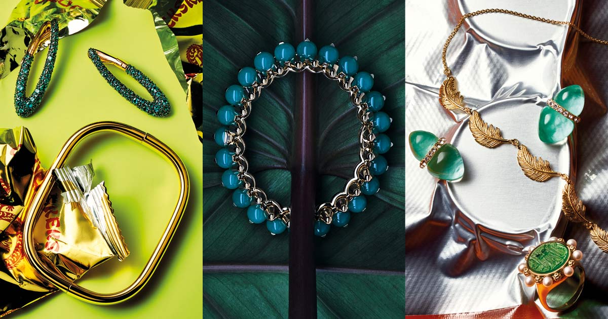 No solo esmeraldas: collares, aretes, pulseras se abren a una