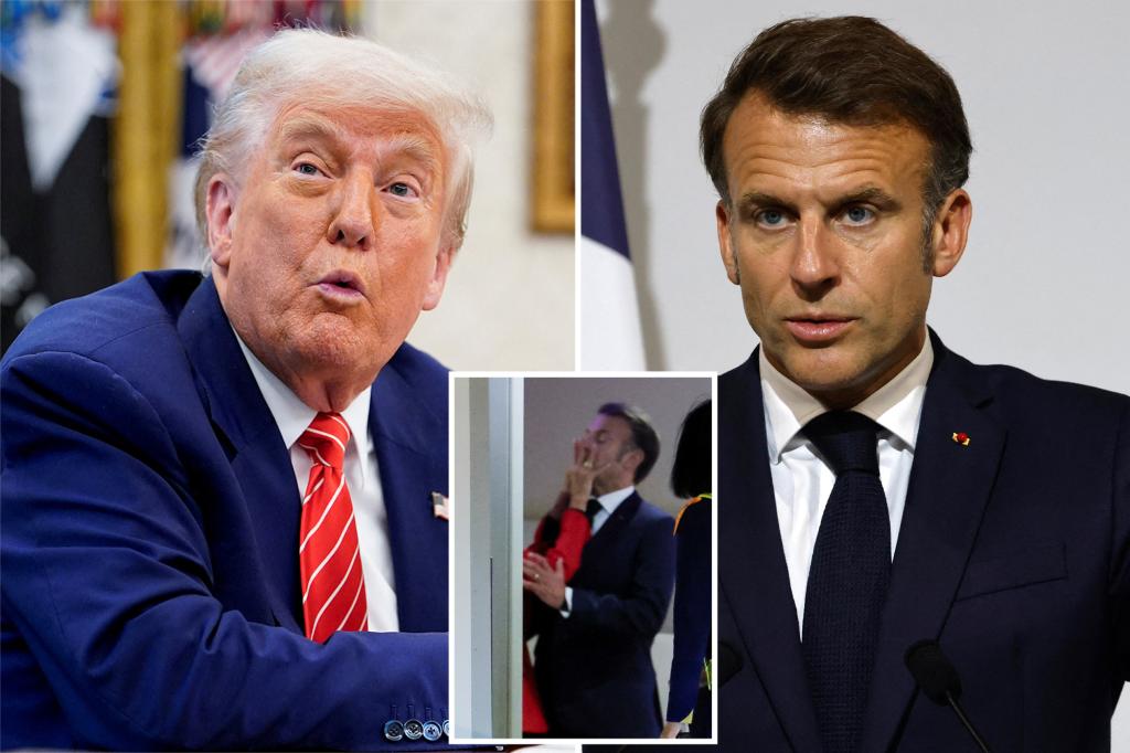 Trump le ofrece consejos matrimoniales a Emmanuel Macron tras la