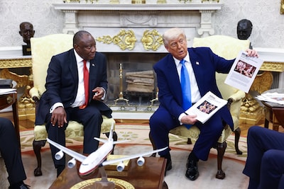 Trump se enfrentó al presidente sudafricano con una foto falsa: