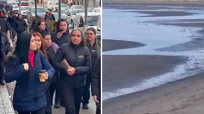 Tsunamiwaarschuwing después del terremoto con fuerza de 7.5 en Chile