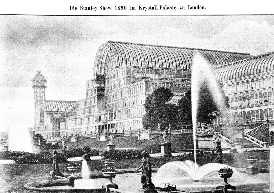 1890 Ilustración del show de Stanley en el Crystal Palace en Londres.