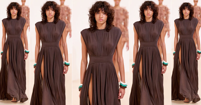 Vestido marrón: el nuevo protagonista elegante de las ceremonias 2025