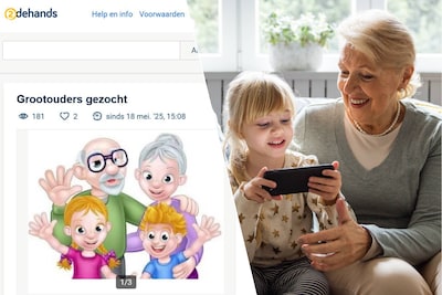 Visualización sorprendente en 2Dehands.be: Young Family está buscando "abuelos enérgicos".