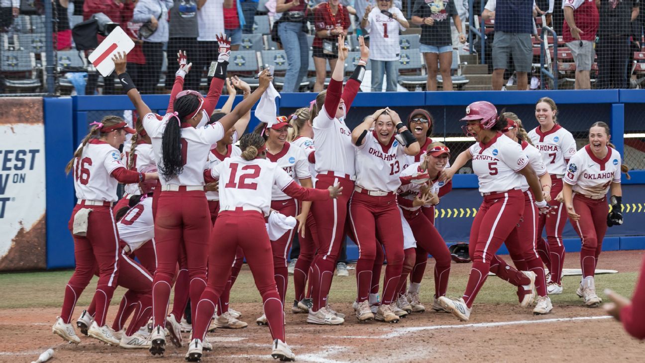 WCWS - Ella Parker de Oklahoma conecta un jonrón de