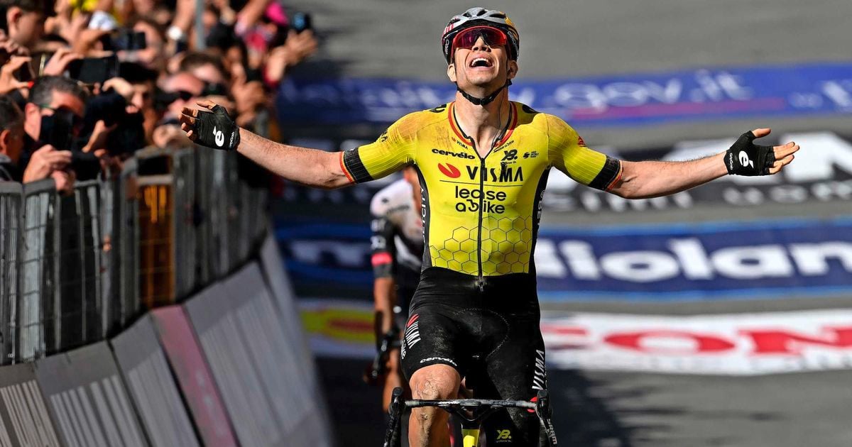 Wout emocional Van Aert de repente se levanta en Giro
