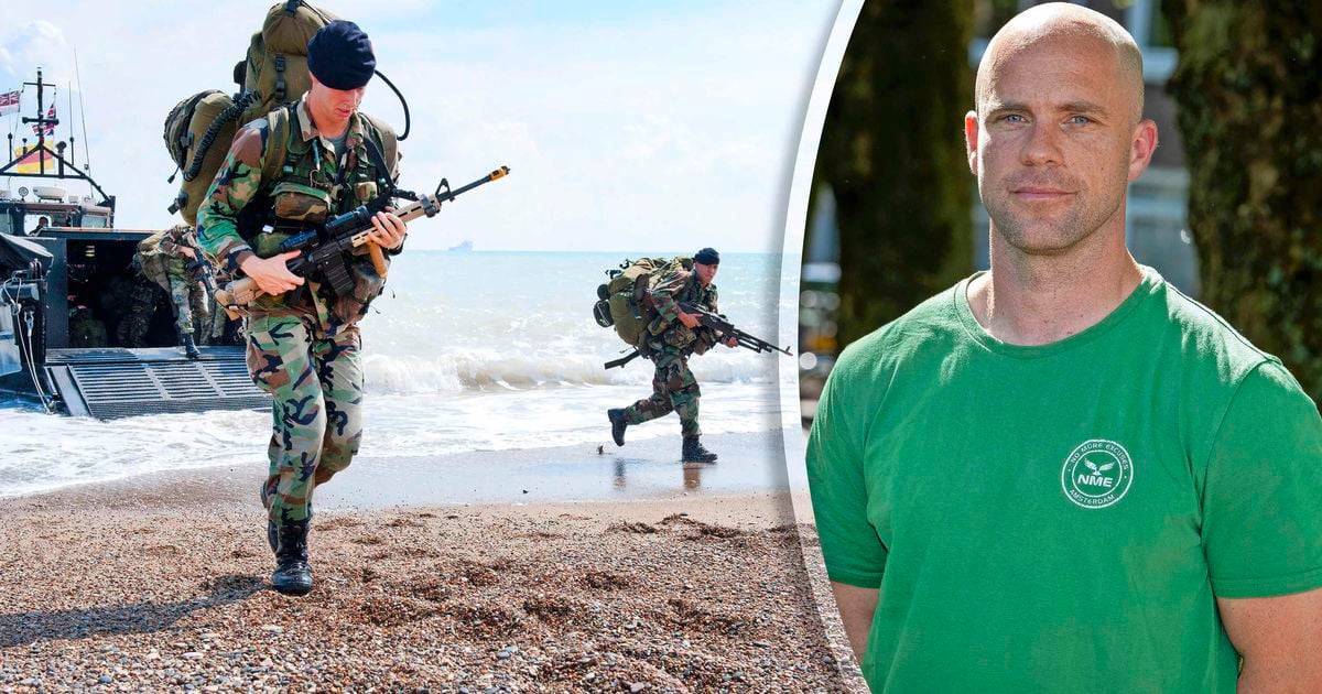 Wouter (42) sirvió con el Cuerpo de Marines en los