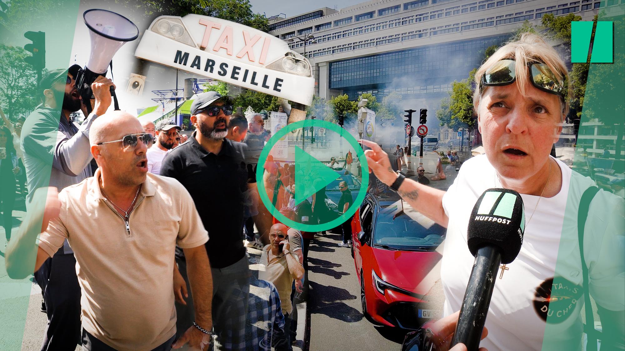 Delante de Bercy, la presión de los taxis, cansados de
