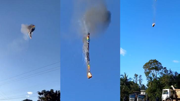 En Brasil, un accidente de globo aerostático deja ocho muertos.