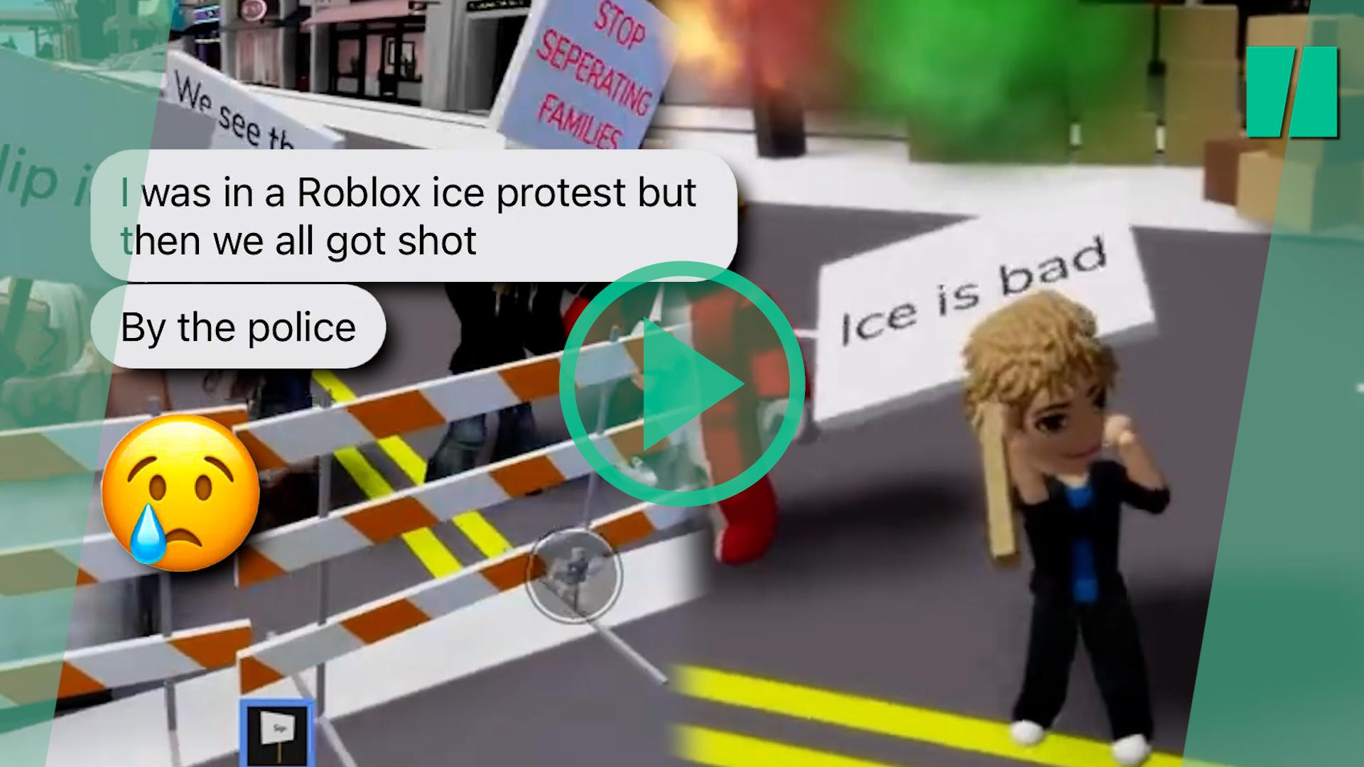En Roblox, los adolescentes también protestan contra las redadas del