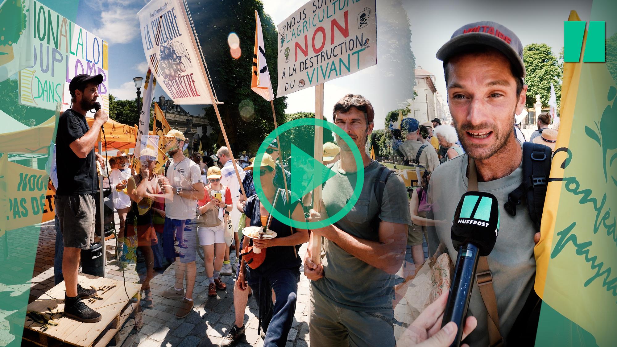 Estos agricultores de la Confederación Campesina están enojados por un