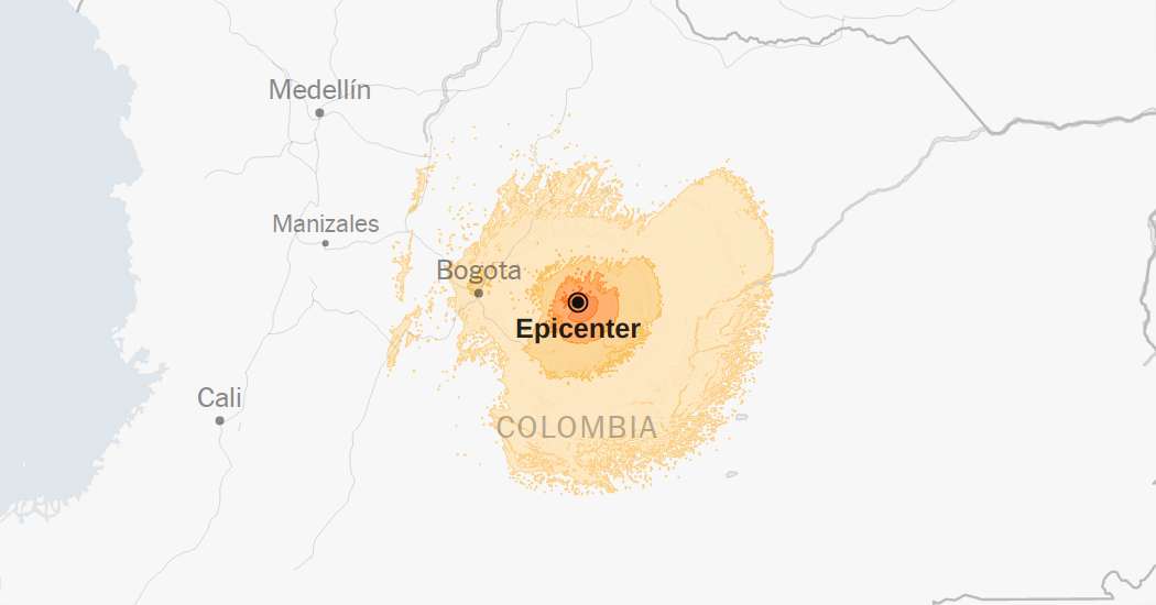 Mapa: Terremoto de 6.3 Magnitud Sacude Colombia