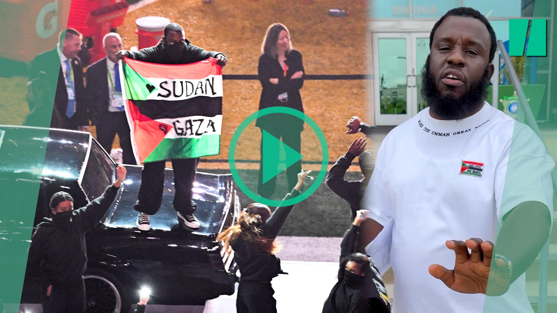 Por haber ondeado una bandera de Gaza-Sudán en el Super