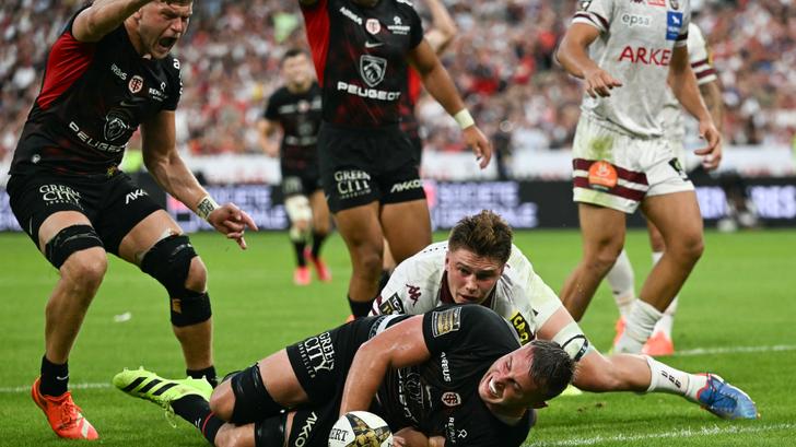 Toulouse vence a Bordeaux-Bègles tras un partido agobiante.