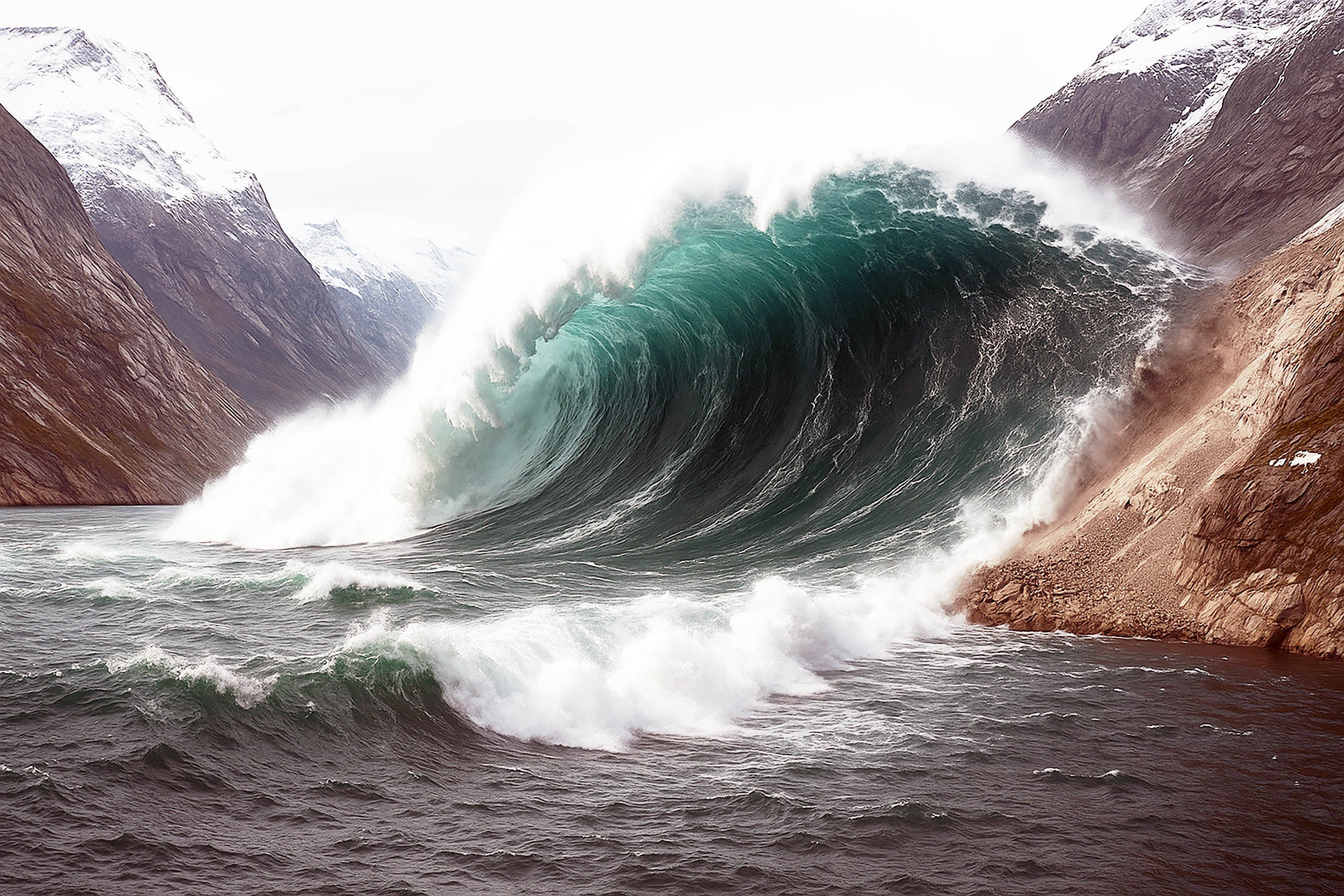Tsunami gigante de 650 pies envía ondas sísmicas alrededor del