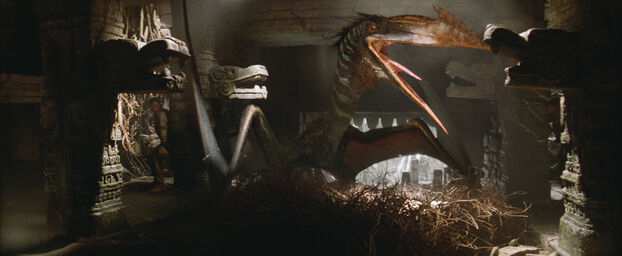 Scarlett Johansson enfrentándose a los temibles quetzalcoatlus