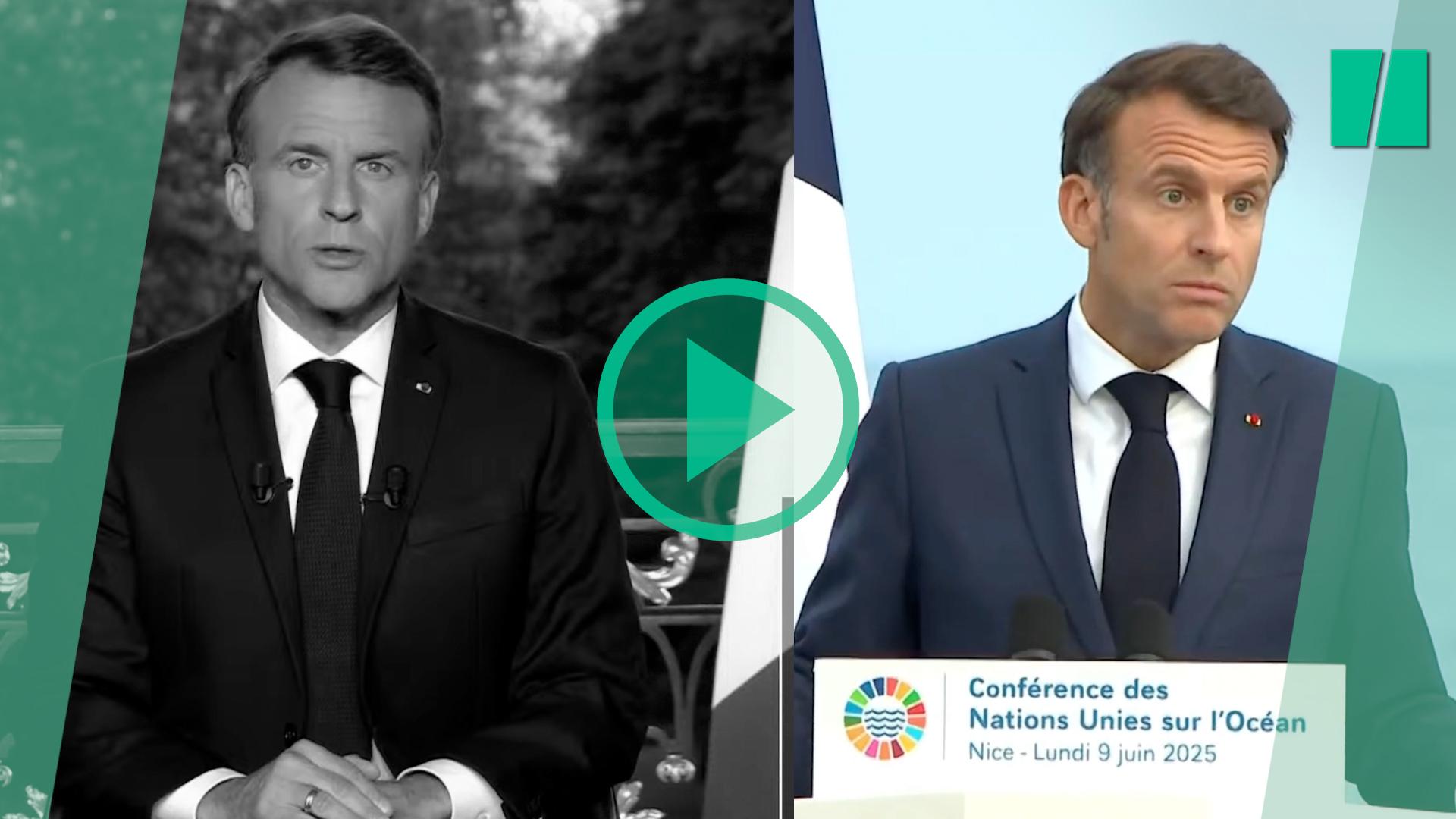 Cómo ha evolucionado el discurso de Macron sobre su disolución,