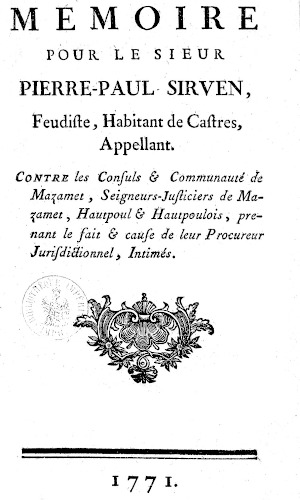 La rehabilitación de Sirven en 1771.
