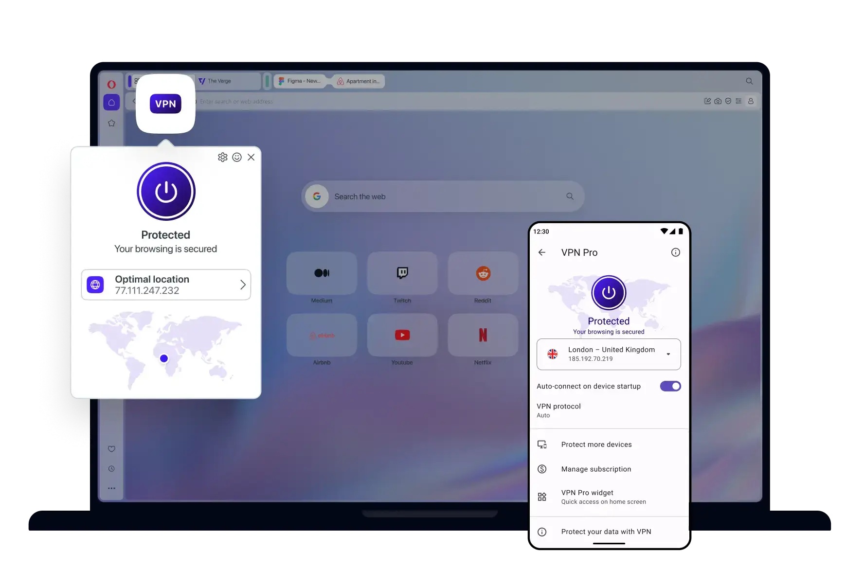 Opera refuerza su VPN de pago con un nuevo protocolo