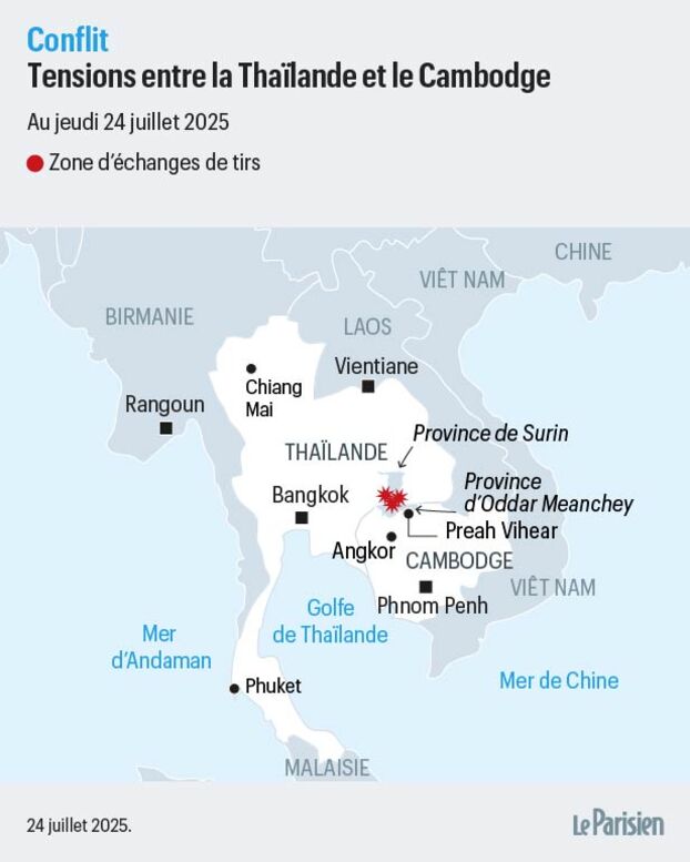 Tensiones Tailandia-Camboya: Bangkok acusa a Phnom Penh de violar el