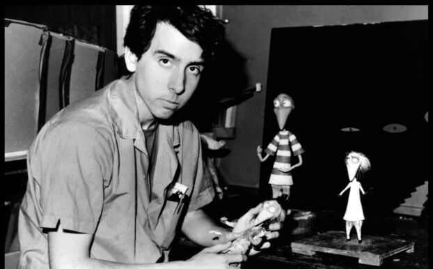 Tim Burton en el rodaje de 'Vincent' (1982), un corto que relata la historia de un niño que se convierte en un actor de películas de terror. Foto: Walt Disney
