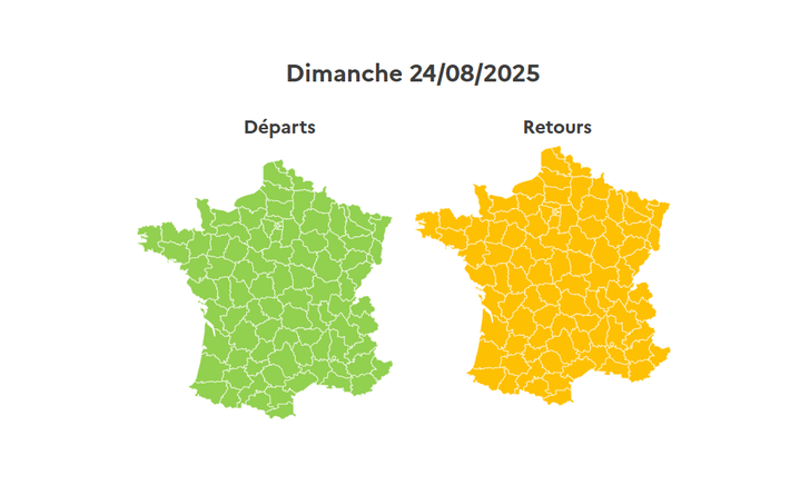 Les prévisions de Bison Futé pour le dimanche 24 août.