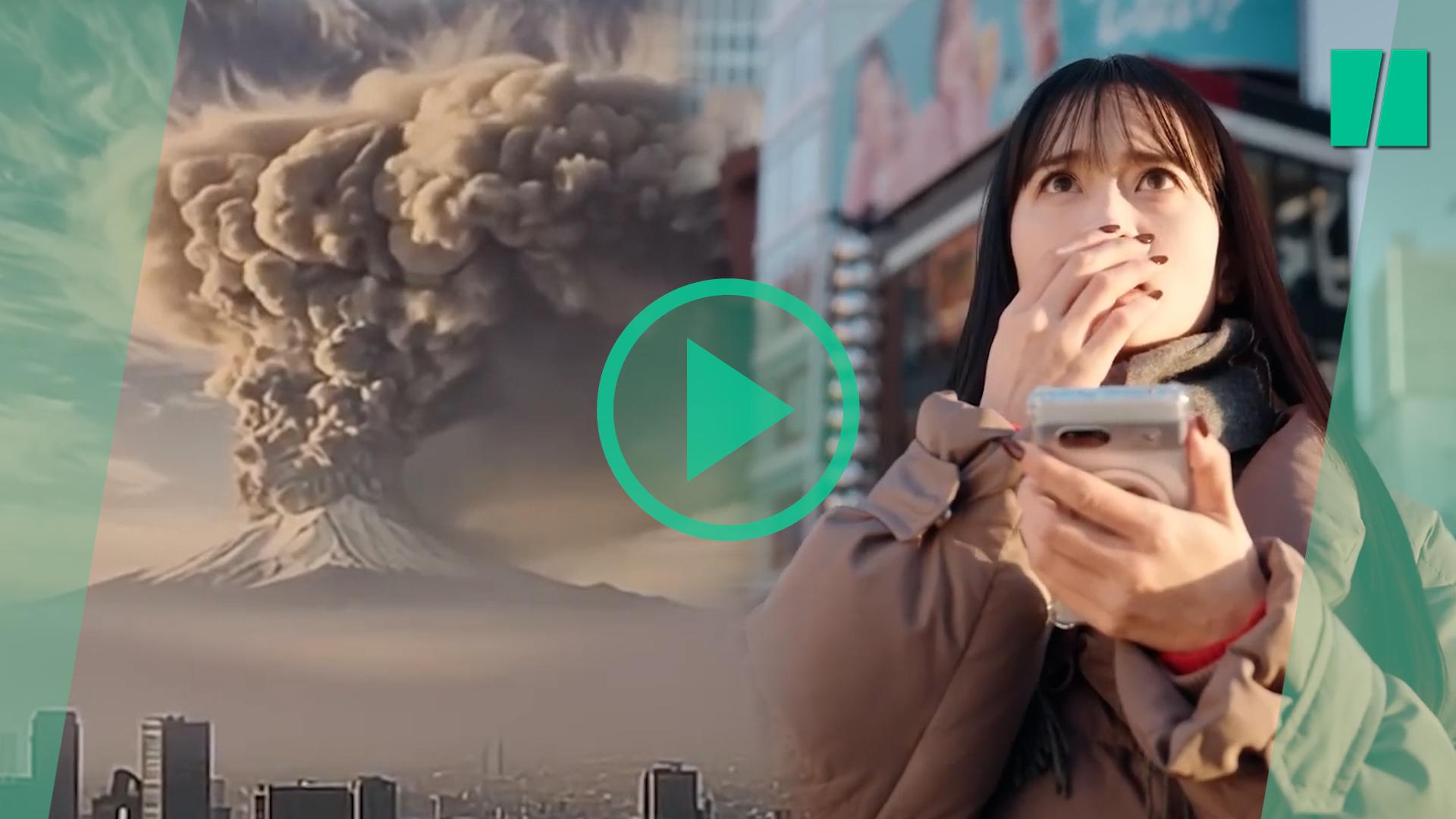 Con IA, la ciudad de Tokio simuló una impresionante erupción