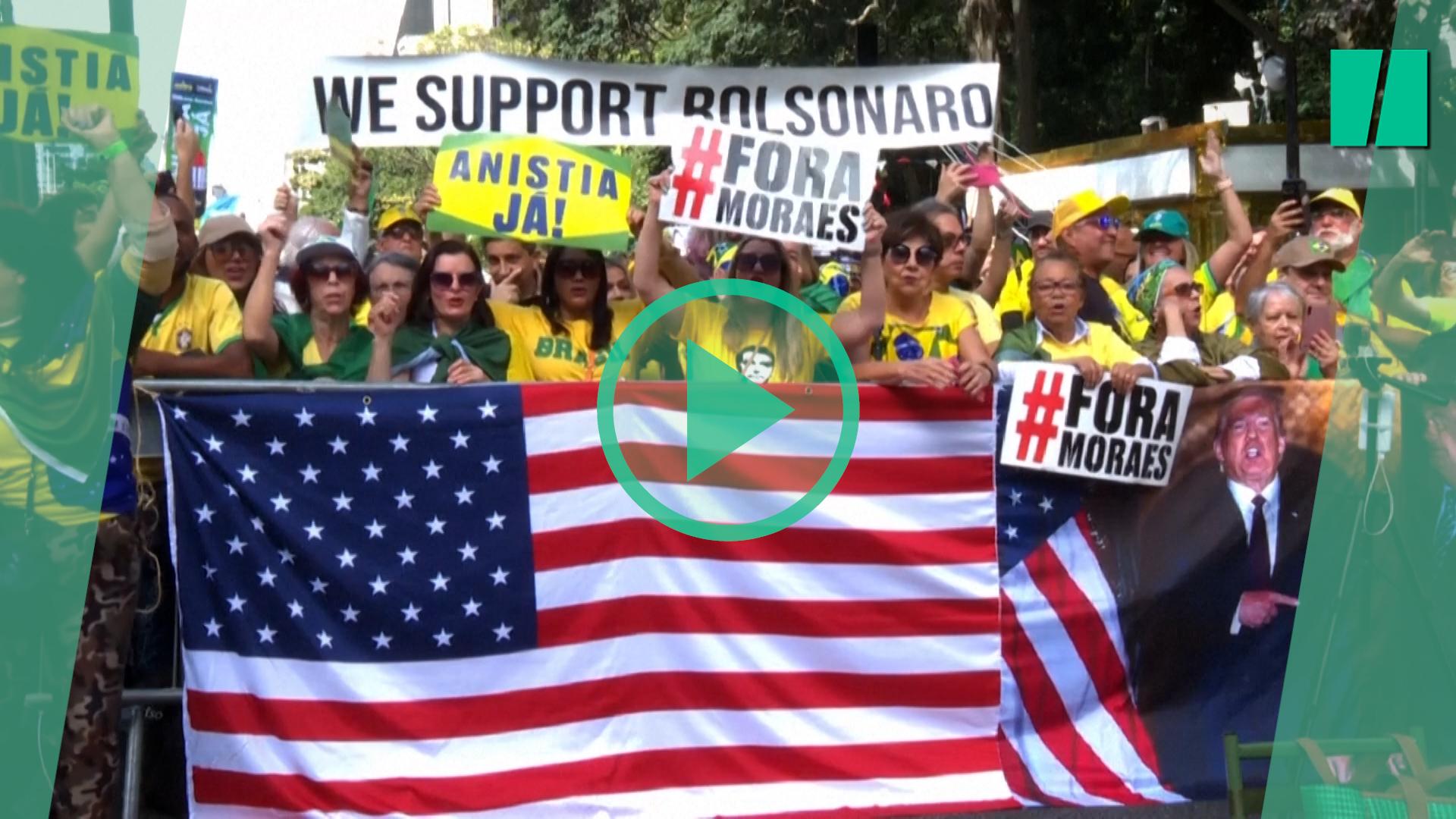 En Brasil, los manifestantes en apoyo a Jair Bolsonaro también