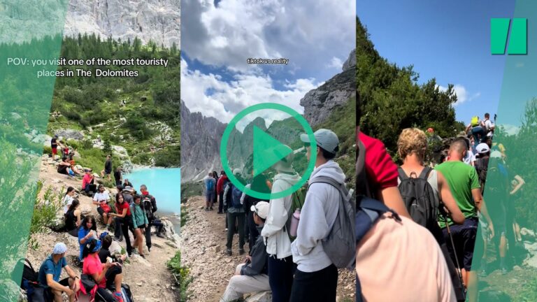 En los Dolomitas de Italia, el escultourismo empuja a los