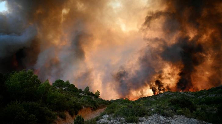 Esta carta muestra la magnitud del incendio más importante en