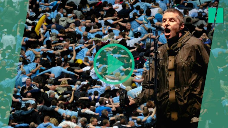 Liam Gallagher de la banda Oasis no pudo evitar hacer