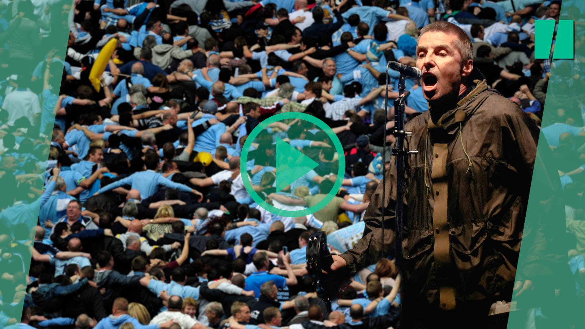 Liam Gallagher de la banda Oasis no pudo evitar hacer