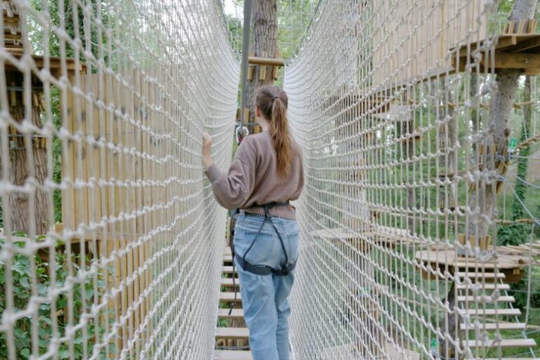 Tirolinas sobre el agua, salto de Tarzán, puentes de monos: