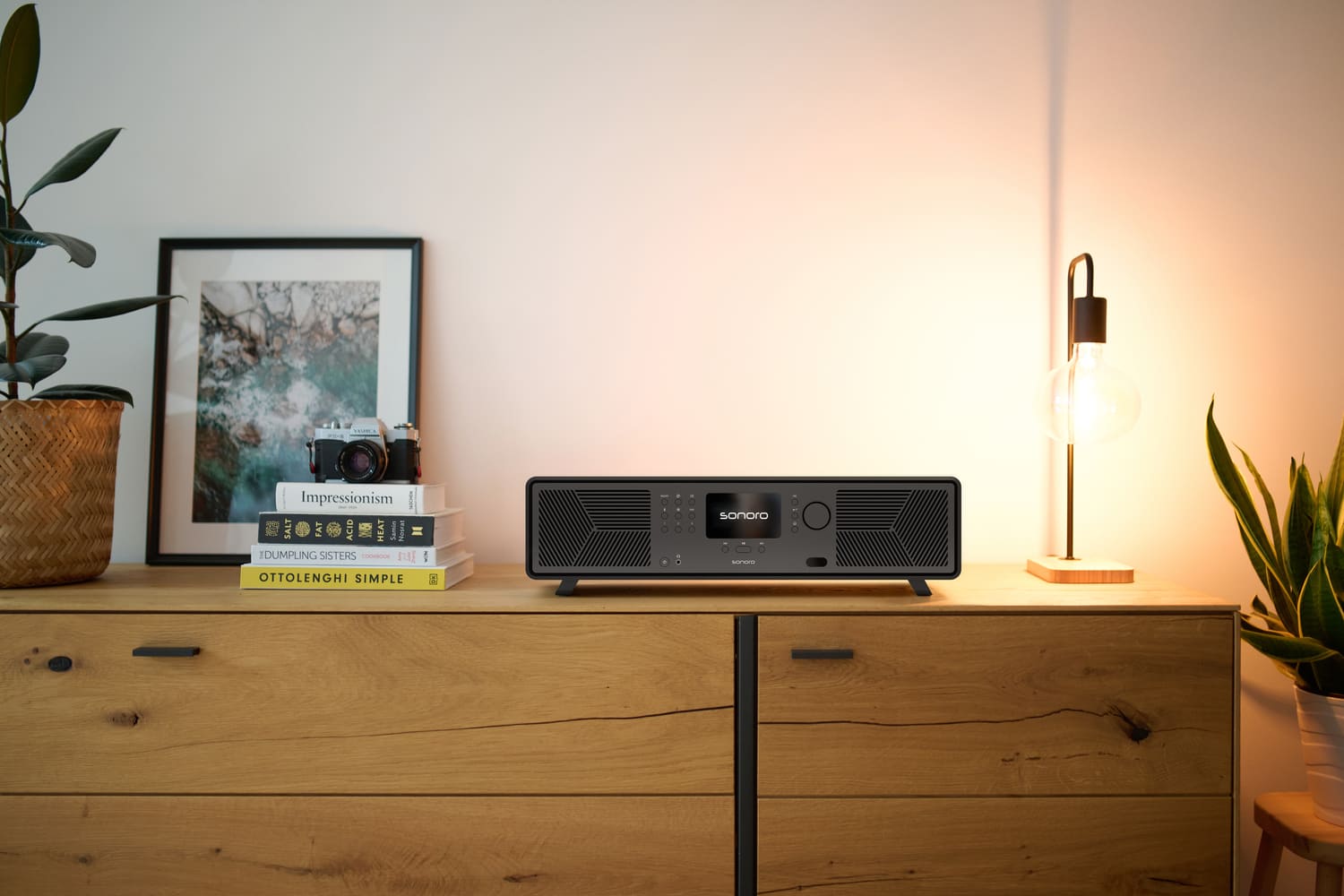 Una nueva altavoz de salón de alta gama y diseño.