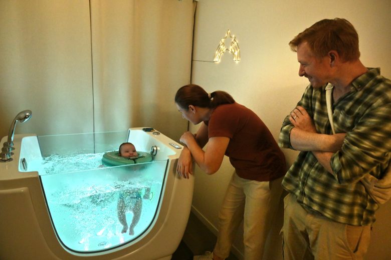 Arnold disfrutando de su primer SPA.