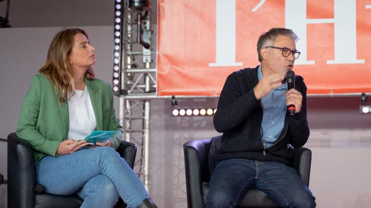 Olivier Faure y Marine Tondelier en la Fête de l’Humanité