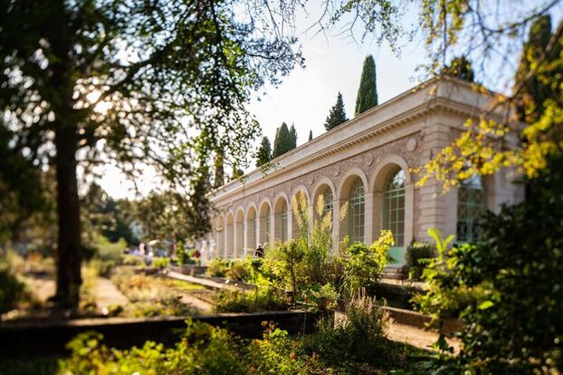 La orangerie del jardín de plantas de la Universidad de Montpellier
