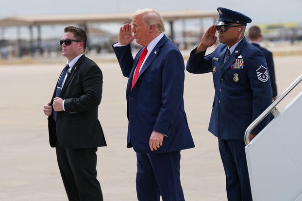 Trump llegando al evento.