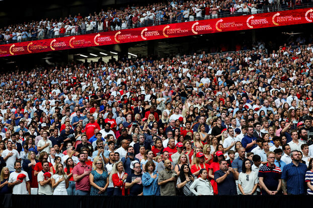 La multitud durante el evento.