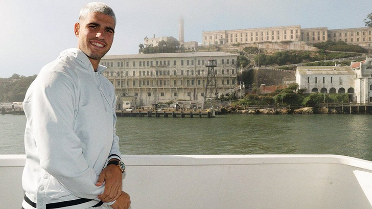 Carlos Alcaraz visitó la prisión de Alcatraz, un juego de