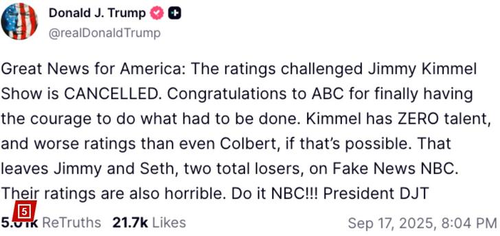 Donald Trump critica a Jimmy Kimmel